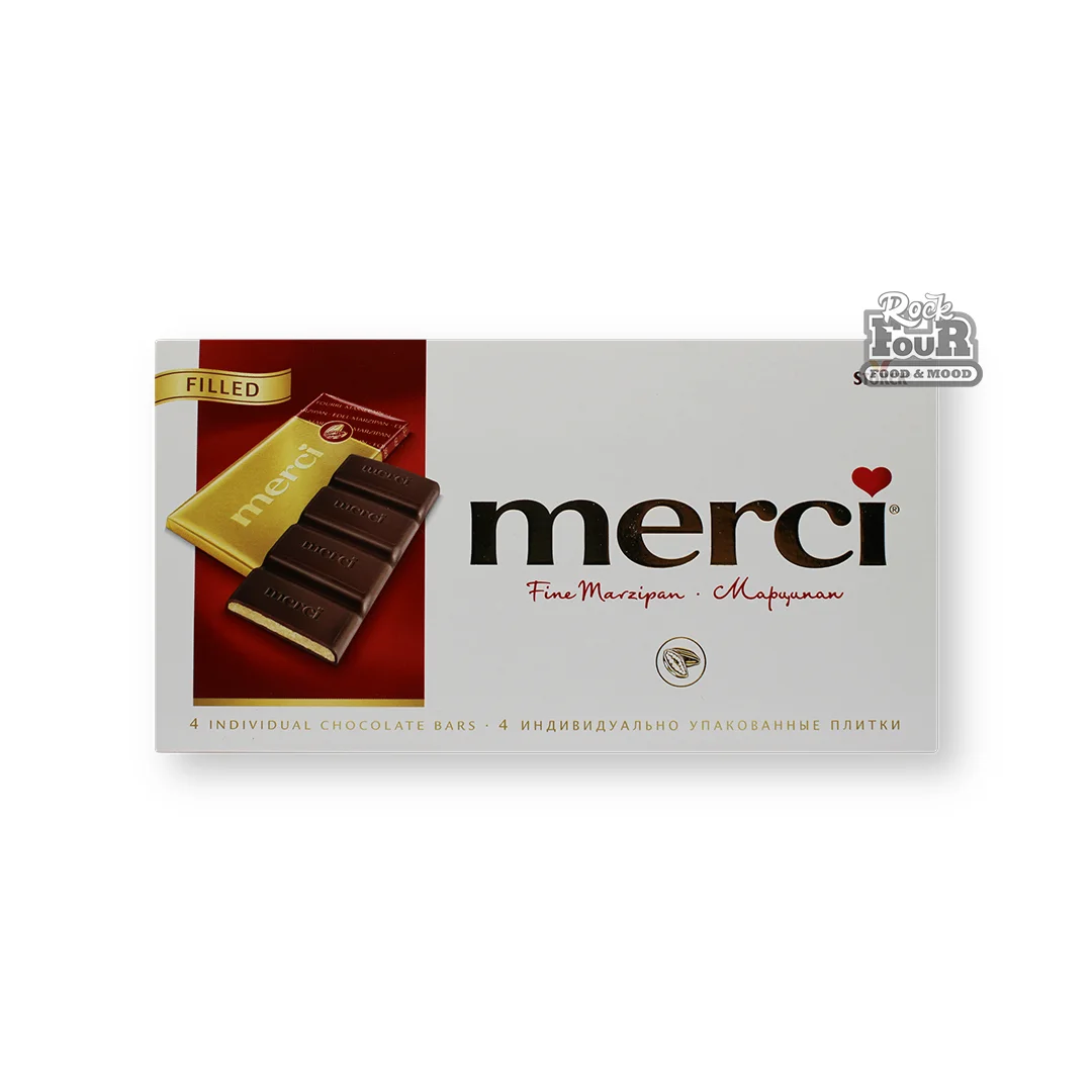 Մուգ շոկոլադ «Merci» մարցիպանի միջուկով 112գ